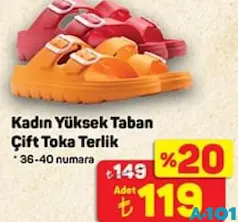 JUNO KADIN YÜKSEK TABAN ÇİFT TOKA TERLİK
